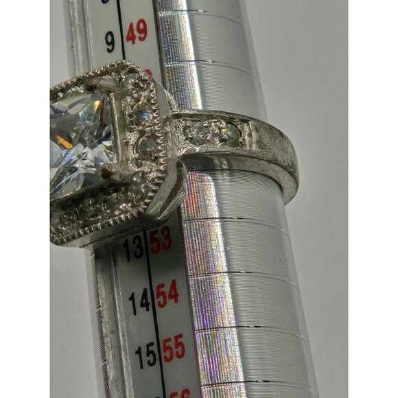 Silver tone CZ Ring Size 6 - Picture 5 of 7
